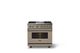 Viking® 5 Series 36" Nantucket Pro Style Dual Fuel (NG) Range with Brushed Brass Trim-3