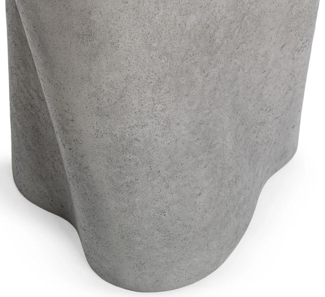 Classic Home Everson Dark Gray Concrete Outdoor Accent Table-4
