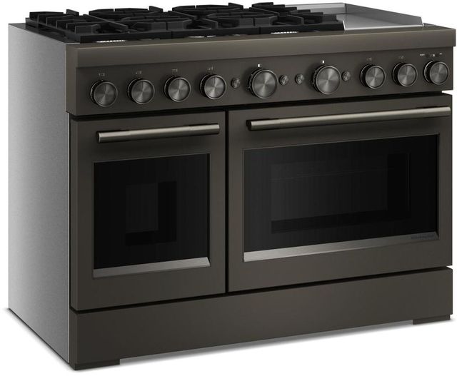 KitchenAid® 48" Black Ore Freestanding Pro Style Duel Fuel Range with Griddle-2