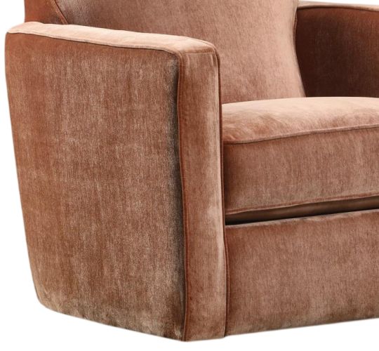 Fusion Furniture Maclean Taupe Opal Henna Swivel Glider Chair-1
