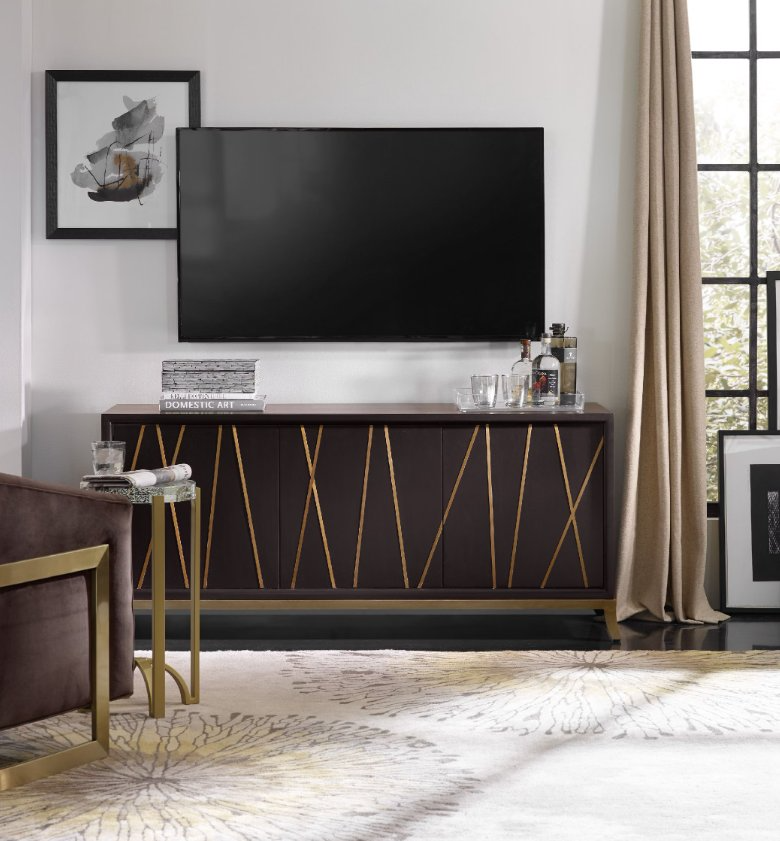 Hooker Furniture Commerce and Market Black Entertainment Console