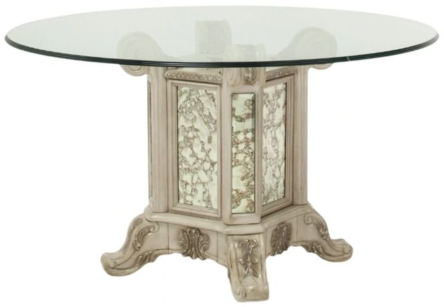 Michael Amini® Platine De Royale Champagne Round Dining Table-0