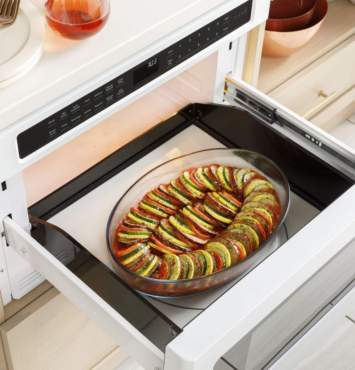 Touchless Operation Features Microwave drawer with hand-wave sensor technology