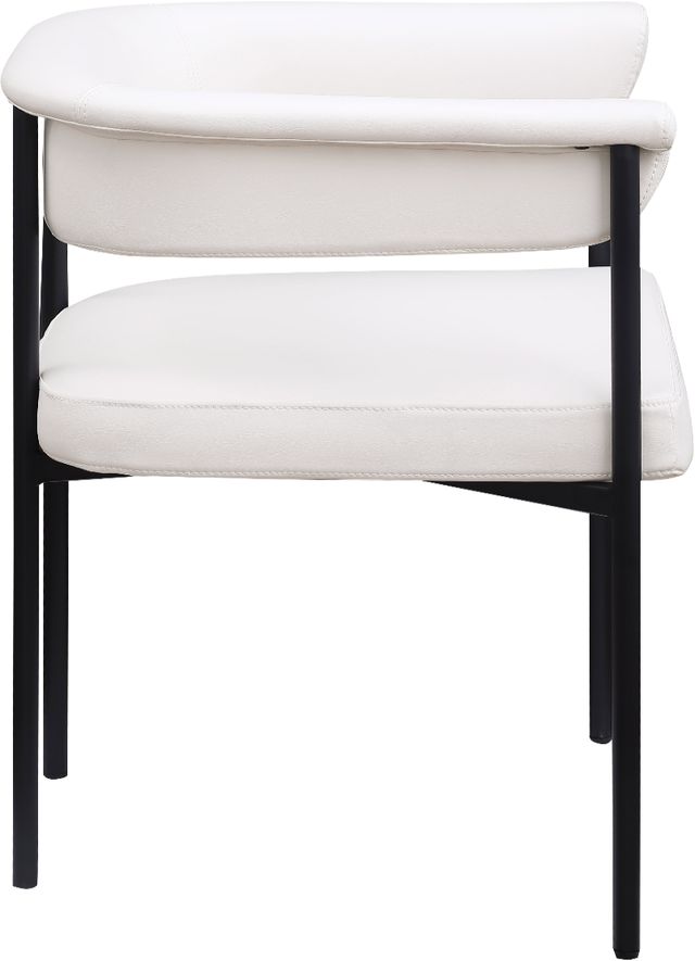 Meridian Furniture Malin Cream Vegan Leather Dining Arm Chair-2
