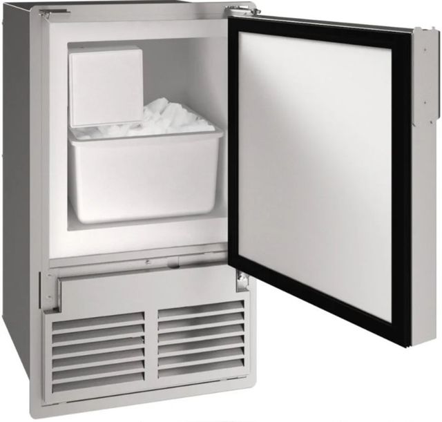 U-Line® 17" 23 lb. Stainless Steel Built-in Crescent Ice Maker-1