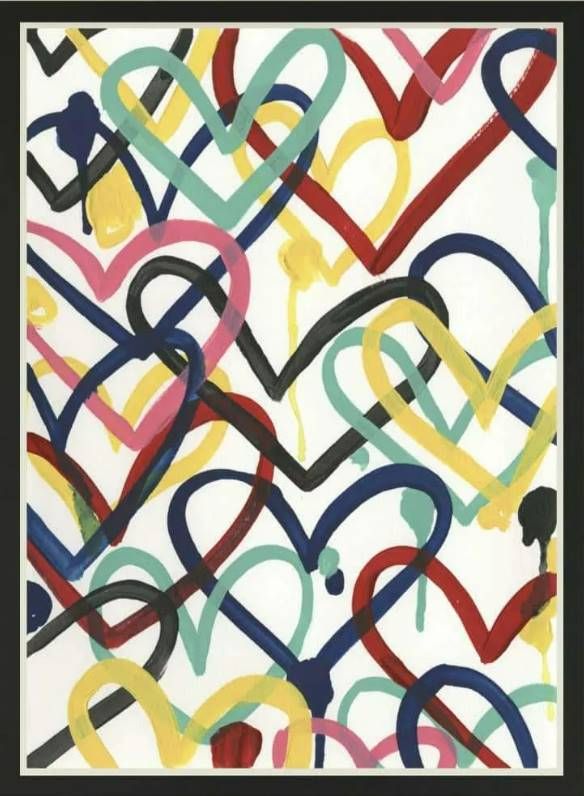 Classy Art Heart Scribbles II by June Erica Wall Art-1