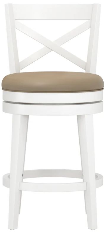 HH2 Home Grace Beige/White Counter Height Stool-1
