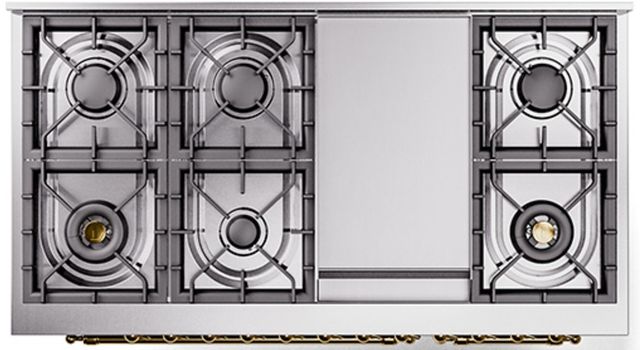 Ilve® Nostalgie II Series 48" Midnight Blue Pro Style Dual Fuel Range-2