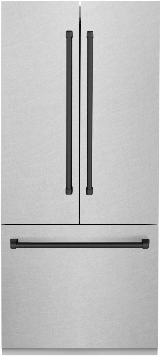 ZLINE Autograph Edition 36" 19.6 Cu. Ft. Satin Stainless Steel Built-In French Door Refrigerator-0