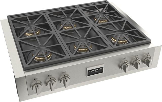 Fulgor Milano® Sofia 600 Series 36" Stainless Steel Pro Style Gas Rangetop-3