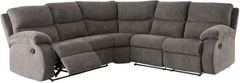 Signature Design by Ashley® Museum 2-Piece Pewter Curved Manual Reclining Sectional