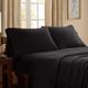 Olliix by Peak Performance Black Twin 3M Scotchgard Micro Fleece Sheet Set-2