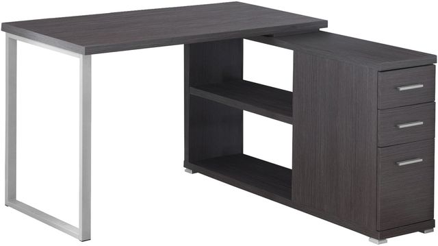 Monarch Specialties Inc. Grey Left or Right Facing Corner Computer Desk-2