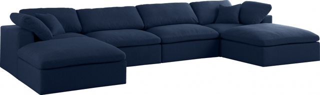 Meridian Furniture Serene 6-Piece Navy Modular Sectional-0