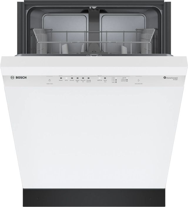 Bosch® 100 Series 24" White Front Control Built-In Dishwasher-3