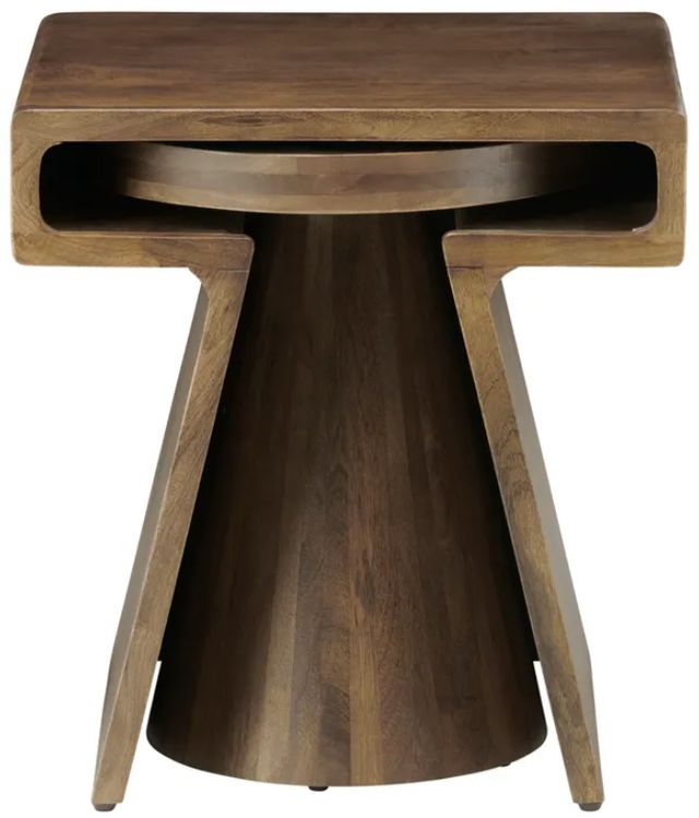 Crestview Collection Keppler 2-Piece Stained Brown Nesting Table-1