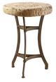 Furniture Classics Beige Tripod Table with Brown Base-0