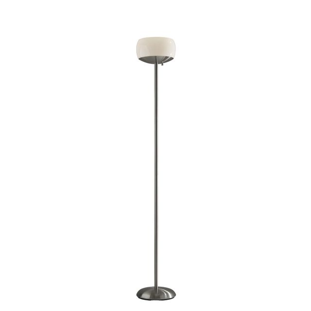 Adesso® Jessica Brushed Steel 300W Torchiere-0