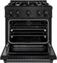 ZLINE Select 30" Black Stainless Steel Pro Style Dual Fuel Range-1