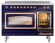 Ilve® Nostalgie II Noblesse 48'' Midnight Blue Pro Style Induction Range with Copper Trim-4