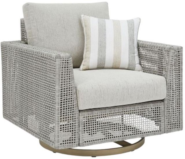 Seton Creek Outdoor Swivel Lounge Chair with Cushion - Gray Seton Creek Outdoor Swivel Lounge Chair with Cushion - Gray