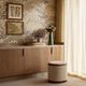 TOV Furniture Huche Natural/Saddle Brown Oval Pouf-1