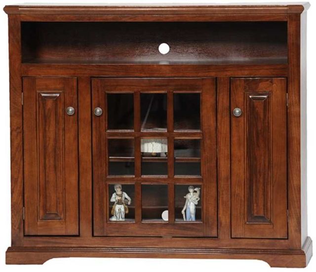 American Heartland Manufacturing Poplar 46" Tall Curve TV Stand-0