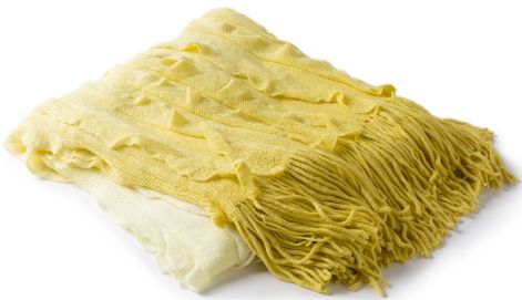 Surya Toya Bright Yellow 50"x60" Throw Blanket-2