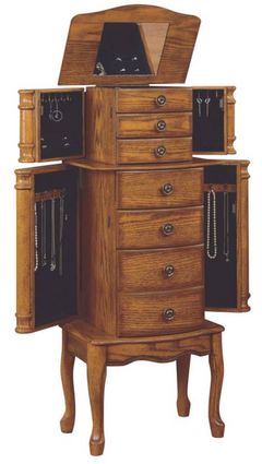 Powell® Woodland Oak Jewelry Armoire