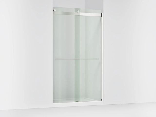 KOHLER Levity® Plus Bright Polished Silver 82" x 45" - 48" Frameless Sliding Shower Door-0