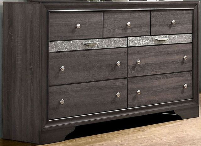 Furniture of America® Chrissy Gray Five Piece Queen Bedroom Set-3