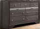 Furniture of America® Chrissy Gray Five Piece Queen Bedroom Set-3
