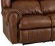 HomeStretch Laredo Cognac Leather Manual Reclining Sofa-2