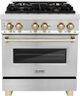 ZLINE Autograph Edition 30" Stainless Steel Pro Style Dual Fuel Range-0