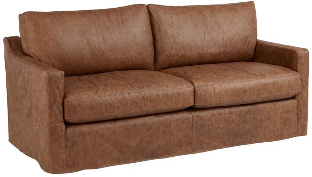 Four Seasons Customizable Jordan Leather 2-Seat Slipcovered Sofa-0
