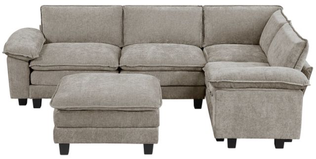 Homelegance® Dublin 5-Piece Dark Pewter Modular Sectional with Ottoman-2