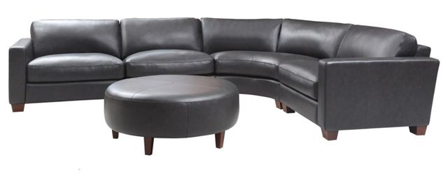 Leather Italia™ Brent Charcoal Sectional-1