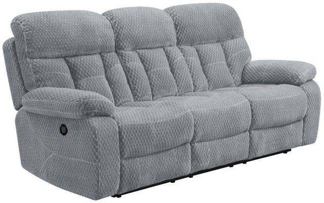 New Classic® Home Furnishings Bravo Stone Gray Dual Power Reclining Sofa-0