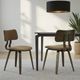 Armen Living Jaguar 4-Piece Espresso/Vintage Dark Brown Dining Chair Set-1
