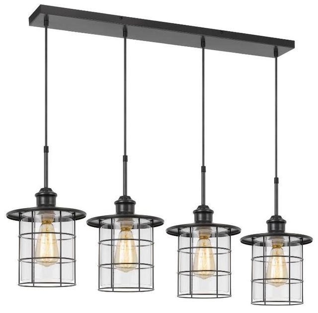 Cal® Lighting & Accessories Silverton 4-Light Dark Bronze Pendant-0
