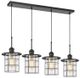 Cal® Lighting & Accessories Silverton 4-Light Dark Bronze Pendant-0