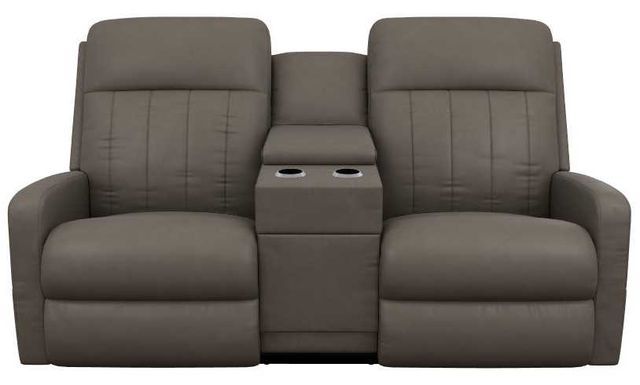 La-Z-Boy® Finley Otter Leather Power Wall Reclining Loveseat with Console, Headrest, and Lumbar-1
