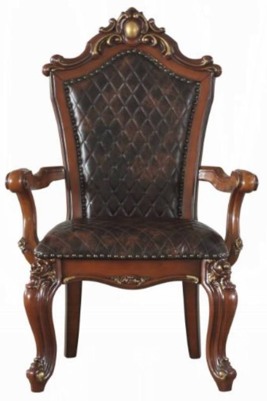 ACME Furniture Picardy 2-Piece Honey Oak Arm Chair Set | San Jose