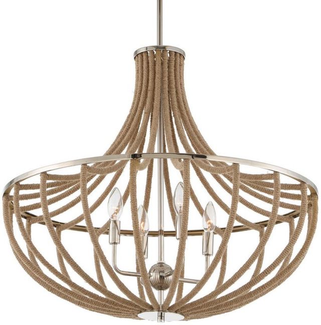 Uttermost® Lovelock Brown/Nickel 4-Light Pendant-4