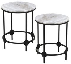 Signature Design by Ashley® Beashaw 2-Piece Gray Accent Table Set with Black Base