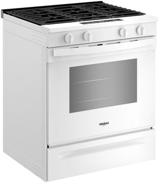 Whirlpool® 30'' White Smart Slide-In Gas Range with Air Cooking Technology and Steam Clean-3