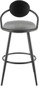 Armen Living Carnation Black/Vintage Gray Swivel Bar Stool-3