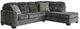 Signature Design by Ashley® Lonoke 2-Piece Gunmetal Right-Arm Facing Sectional and Chaise-0