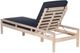 Linon Svana Natural/Navy Fabric/Wood Outdoor Chaise Lounger-5