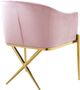 Meridian Furniture Xavier Pink/Gold Velvet Dining Chair-2